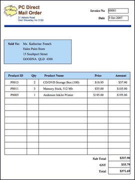 FileMaker Pro 7 invoice system