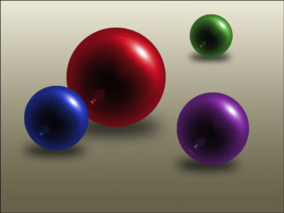 Adobe Photoshop CS4 spheres