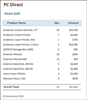 Microsoft Access 2010 invoice system reports